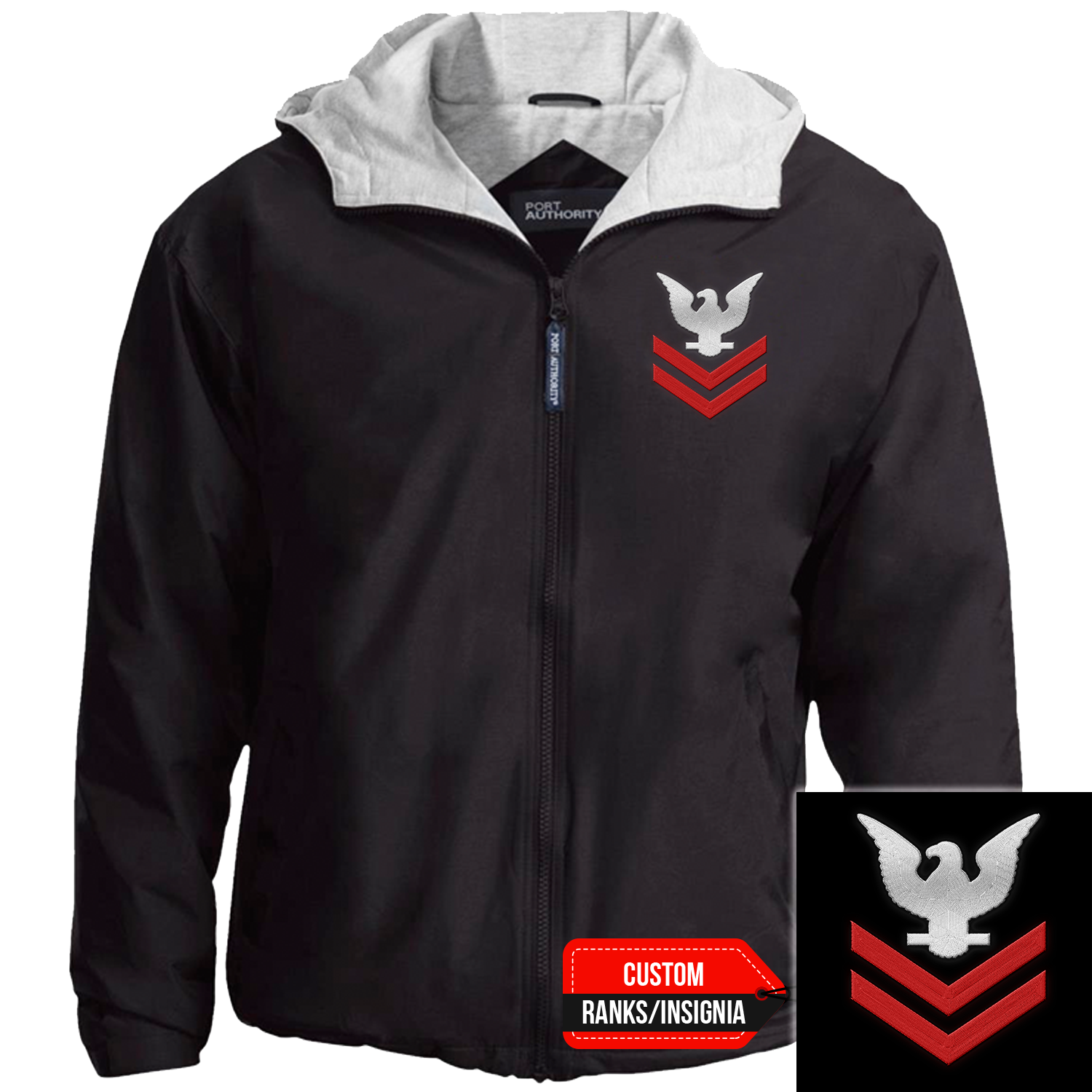 Custom US Navy Ranks/Insignia Print On Left Chest Team Jacket