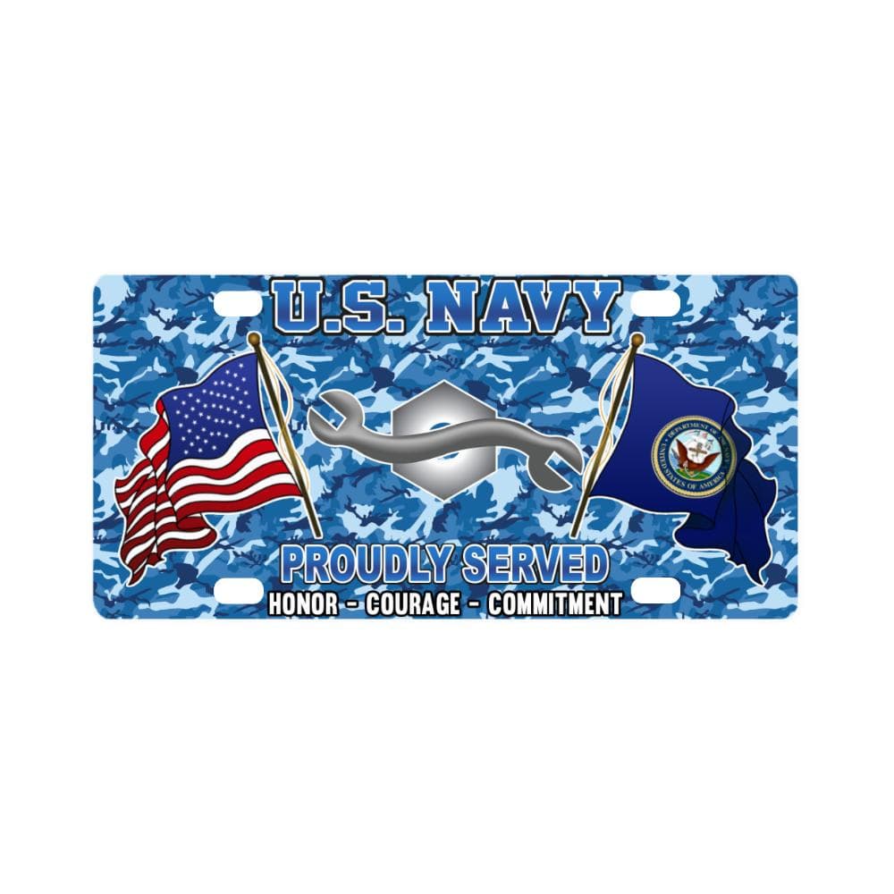 U.S Navy Construction Mechanic Navy CM - Classic License Plate-LicensePlate-Navy-Rate-Veterans Nation