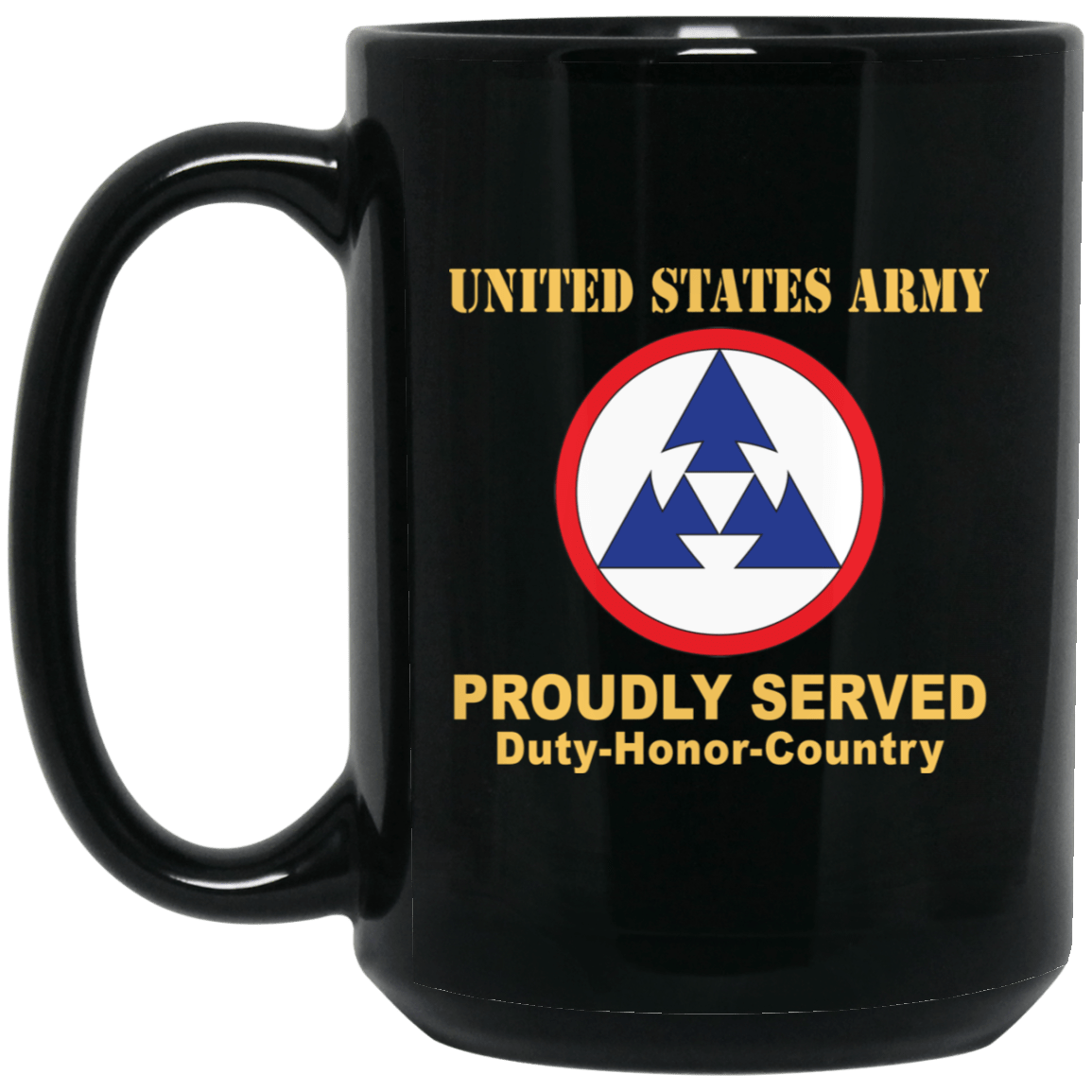 US ARMY 3RD SUSTAINMENT COMMAND- 11 oz - 15 oz Black Mug-Mug-Army-CSIB-Veterans Nation