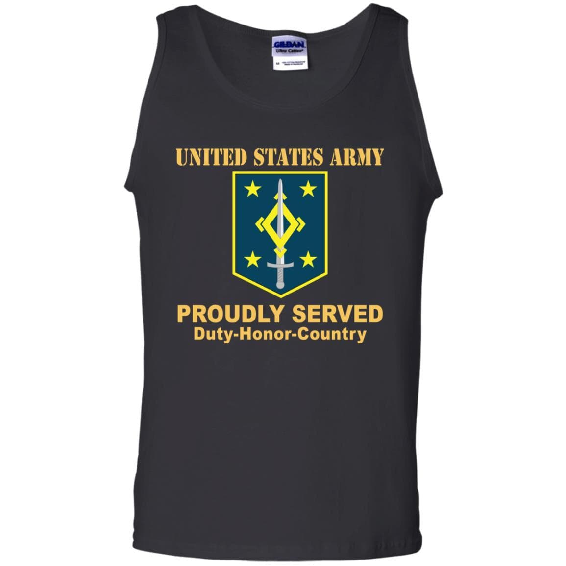 US ARMY 4TH MANEUVER ENHANCEMENT BRIGADE- Proudly Served T-Shirt On Front For Men-TShirt-Army-Veterans Nation