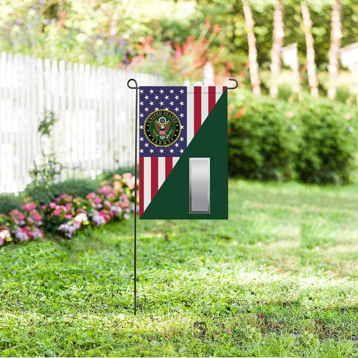US Army O-2 First Lieutenant O2 1LT Commissioned Officer Garden Flag/Yard Flag 12 Inch x 18 Inch Twin-Side Printing-GDFlag-Army-Ranks-Veterans Nation