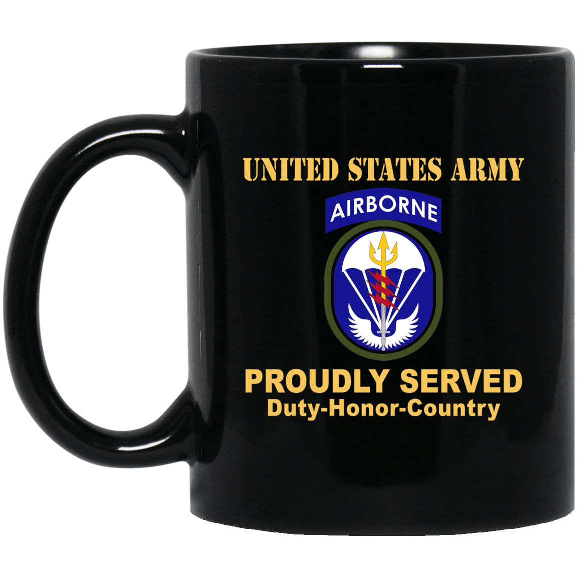 US ARMY SPECIAL OPERATIONS COMMAND SOUTH- 11 oz - 15 oz Black Mug-Mug-Army-CSIB-Veterans Nation