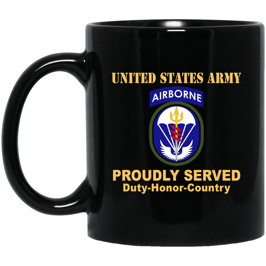 US ARMY SPECIAL OPERATIONS COMMAND SOUTH- 11 oz - 15 oz Black Mug-Mug-Army-CSIB-Veterans Nation