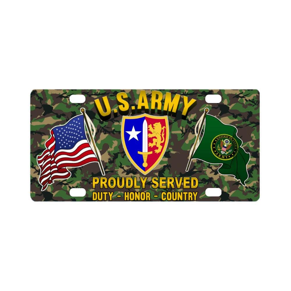 US ARMY USA NORTH ATLANTIC TREATY ORGANIZATION (NA Classic License Plate-LicensePlate-Army-CSIB-Veterans Nation