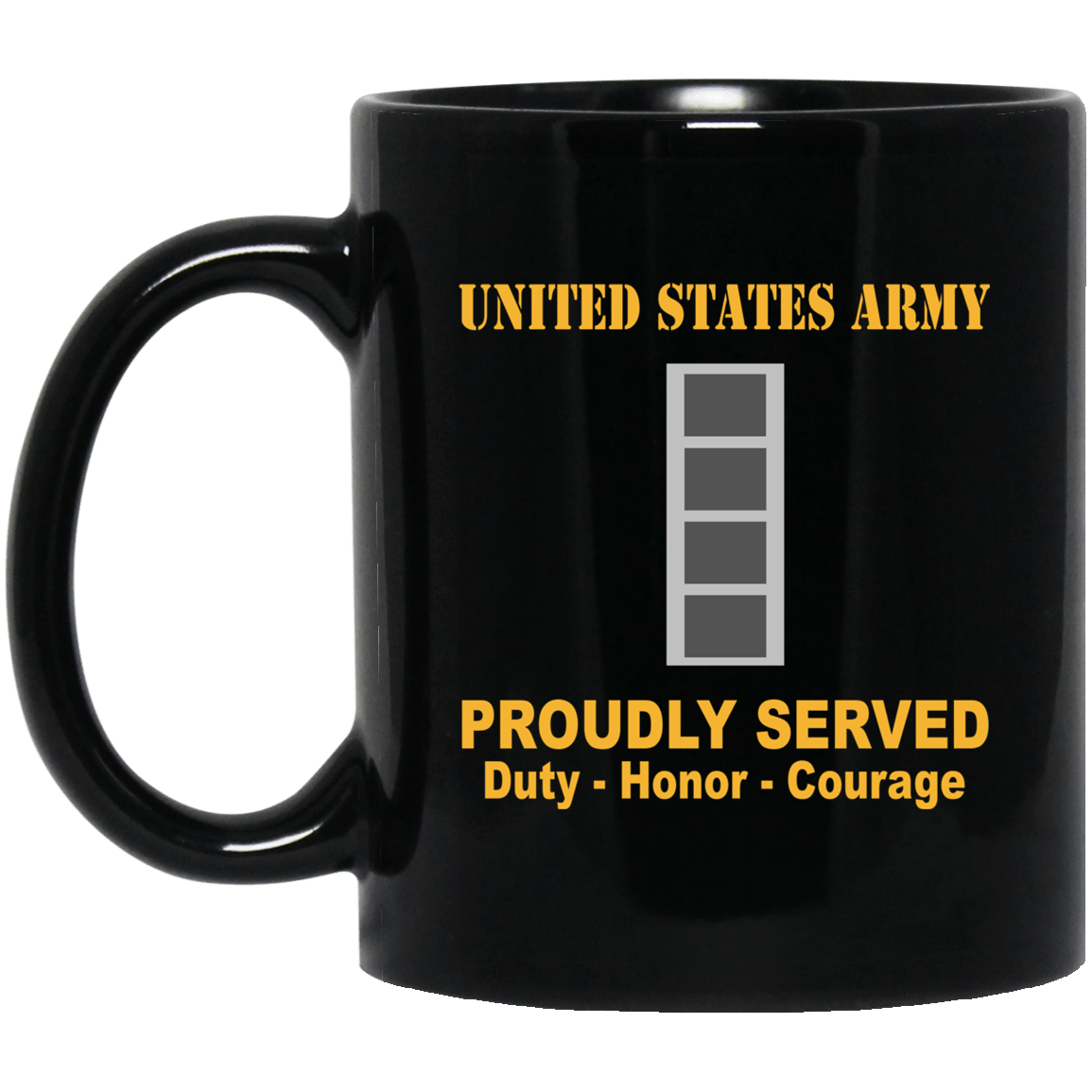 US Army W-4 Chief Warrant Officer 4 W4 CW4 Warrant Officer Ranks Proudly Served Black Mug Black Mug-Mug-Army-Ranks-Veterans Nation