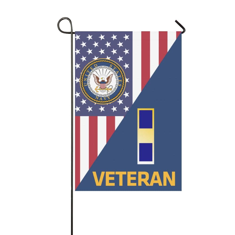 US Navy W-1 Warrant Officer W1 WO1 Veteran Garden Flag/Yard Flag 12 inches x 18 inches Twin-Side Printing-GDFlag-Navy-Officer-Veterans Nation